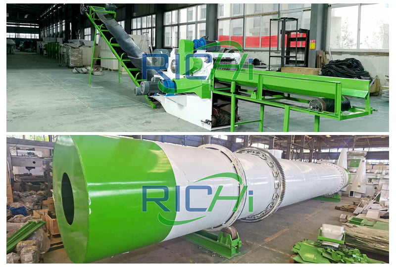 Crushing And Drying Section Of 2TPH Wood Pellet Production Line In Romania