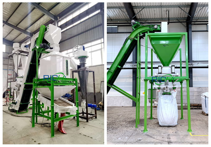 Screening And Packing Section Of 2TPH Wood Pellet Production Line In Romania