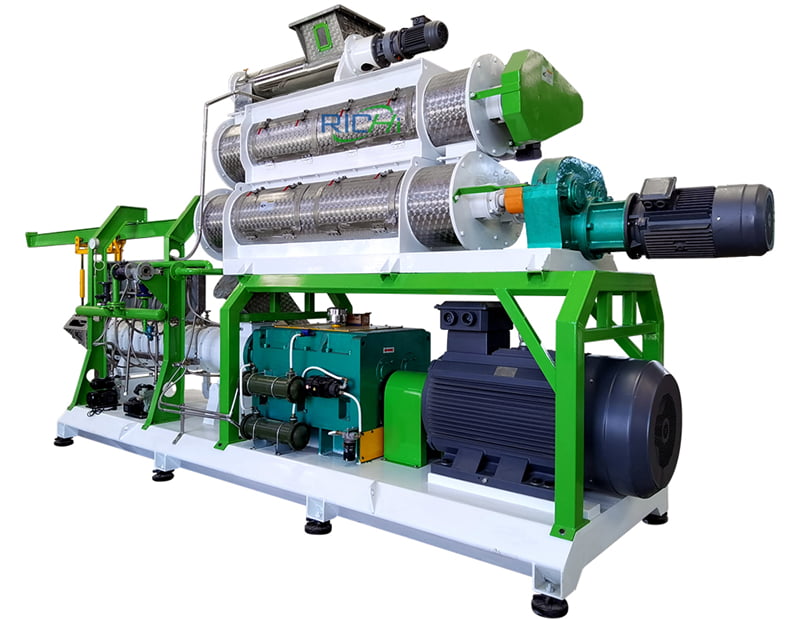 twin screw floating fish feed extruder machines