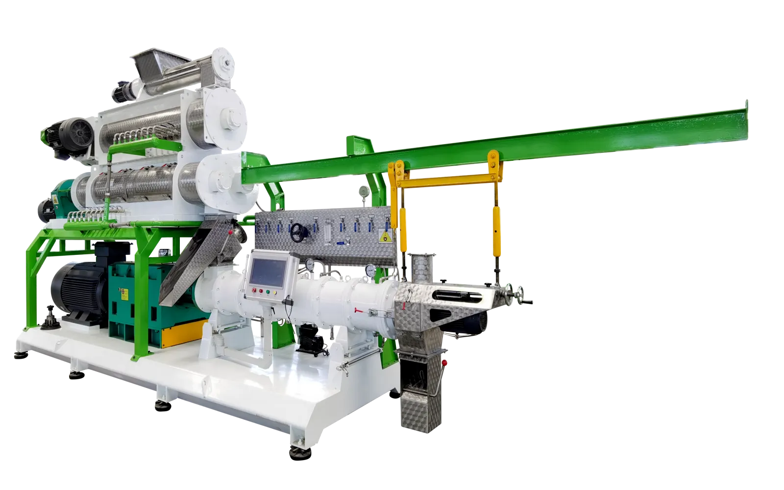 twin screw floating fish feed pellet making machine