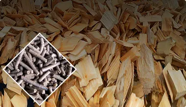 wood chips and pellets