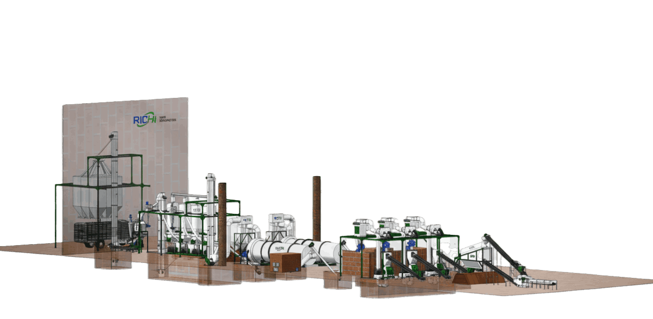 husk pellet production line showcase