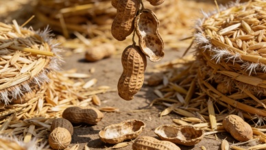 peanut shell and rice husks for crushing