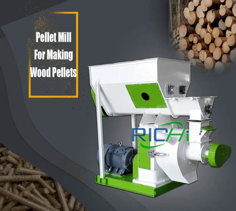 wood chip pellet mill and wood pellets