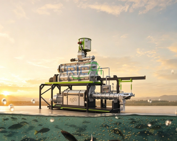 Doppelschneckenextruder und Fisch 
