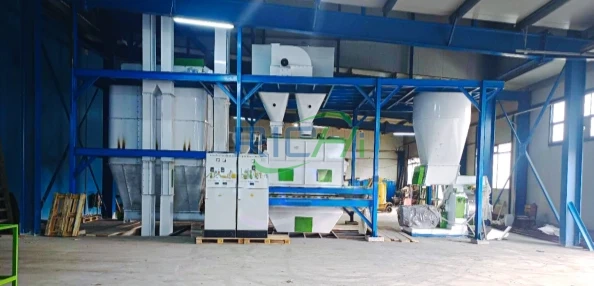 biomass pellet line mixing and pelletizing stage