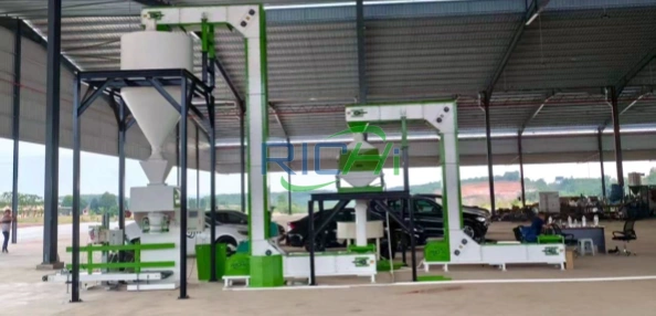 biomass pellet line packing stage