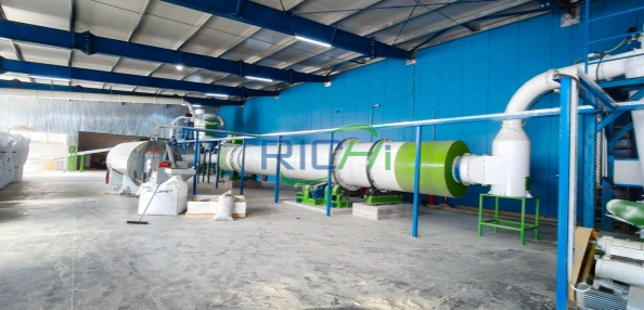 wood pellet line raw material processing stage