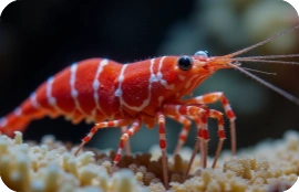 shrimp in water
