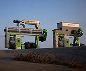 two pellet machines