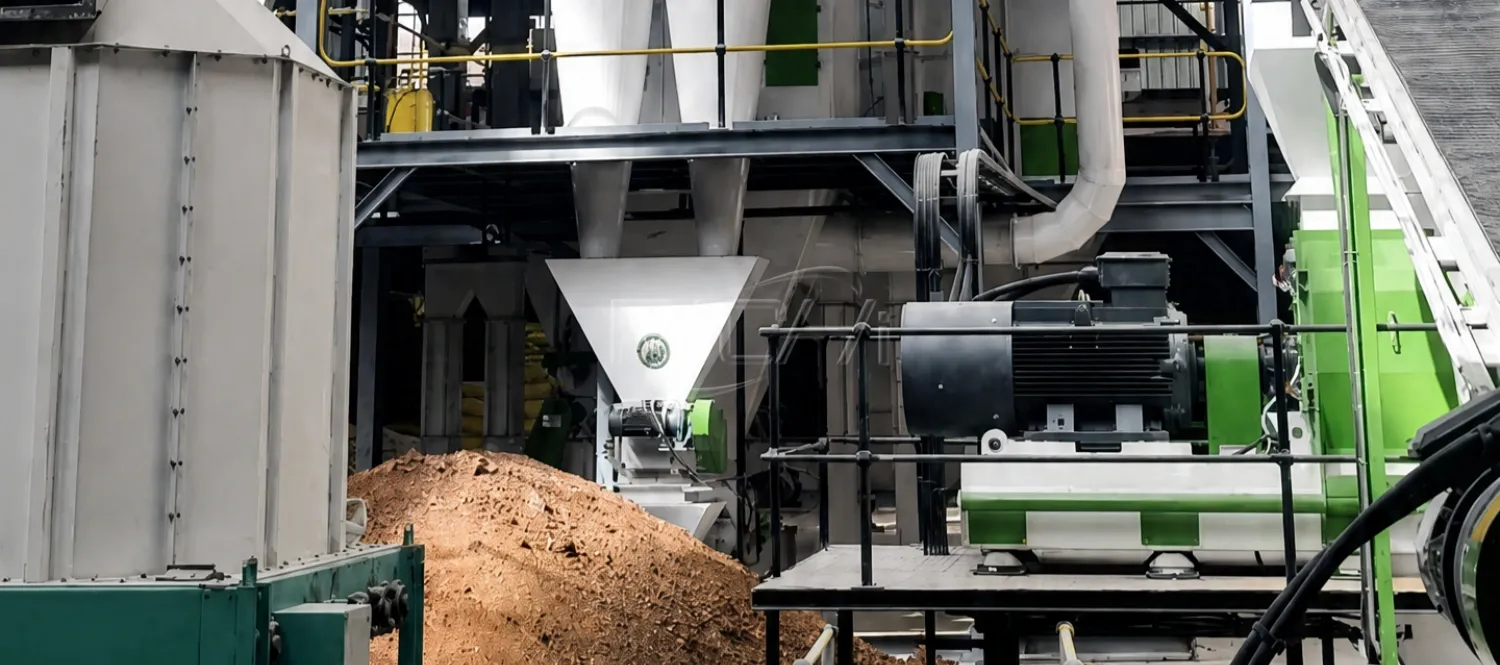 5-6 T/H poultry manure pellet machine for Sale Thailand